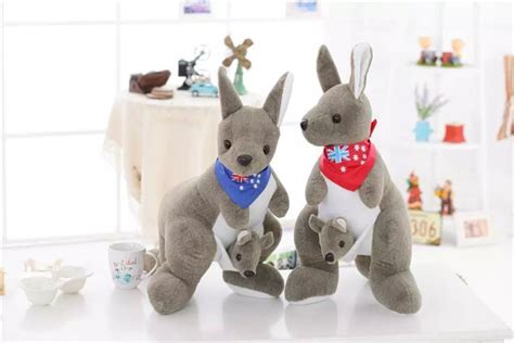 Cuddly Soft Cute Gray Kangaroos Plush Toys For Children Buy Plush Toy