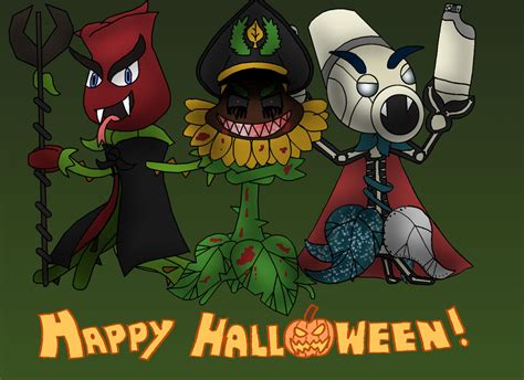 Plants Vs Zombies Happy Halloween From Deez Three By Rose