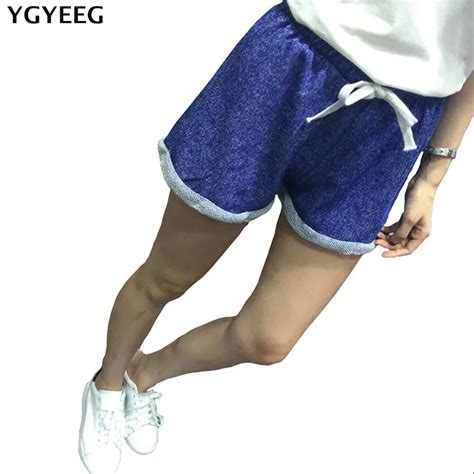 Ygyeeg Summer Street Fashion Shorts Women Elastic Waist Short Pants Women All Match Loose Solid