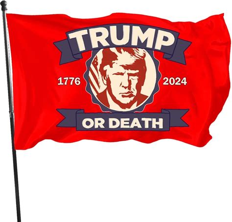 trump or death flag trump mugshot flag 1776 2024 with brass grommets 3x5 feet
