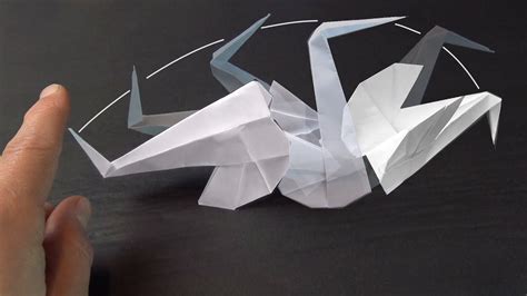 Kinetic Swan Crane Origami Youtube