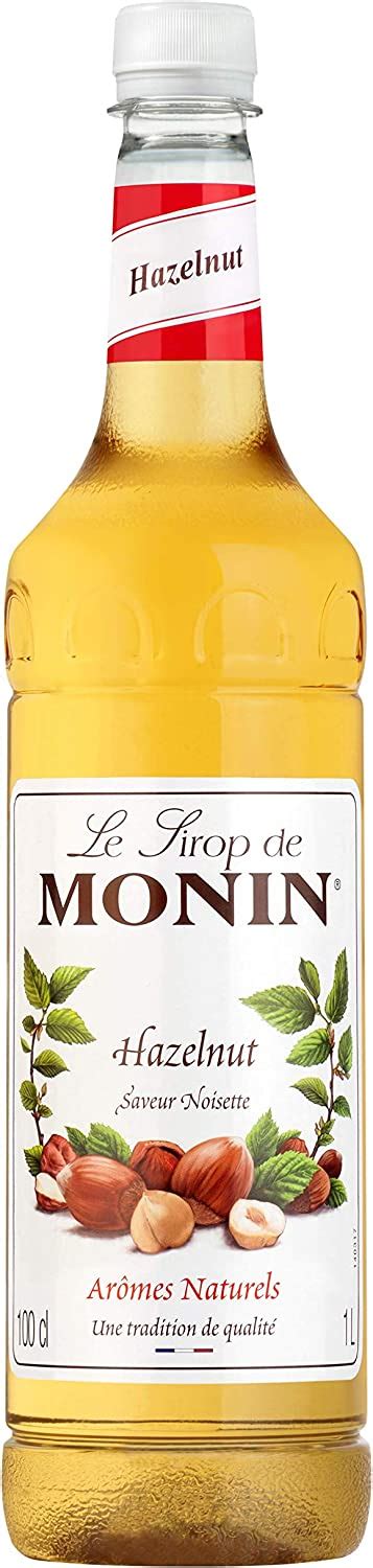 MONIN Premium Hazelnut Syrup 1L For Coffee And Cocktails Vegan