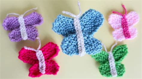 Butterfly Knitting Pattern With Easy Free Pattern Video Knitting