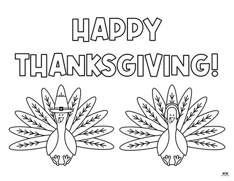 Feliz Día De Acción De Gracias Para Colorear 20 Imprimibles Gratis