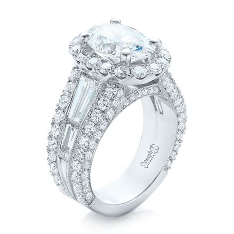 Custom Diamond Halo Engagement Ring 102156 Seattle Bellevue Joseph