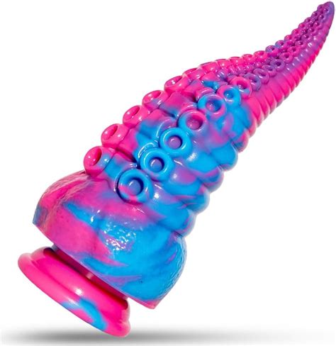 8 inch silicone tentacle realistic dildo for women thick fat dildo with strong