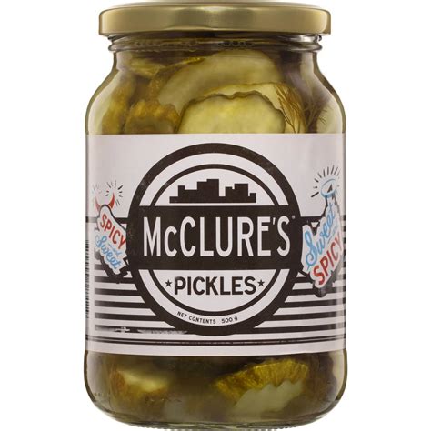 Mcclures Sweet And Spicy Pickles 500g Woolworths