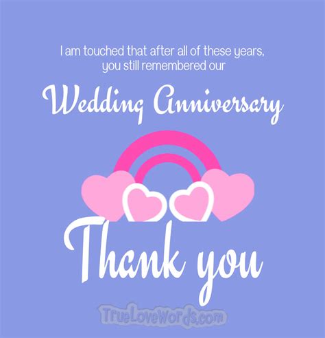 Thank You Messages For Anniversary Wishes True Love Words