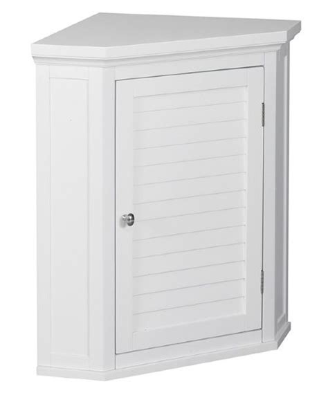 Elegant Home Fashions Slone Corner Wall Cabinet With 1 Shutter Door
