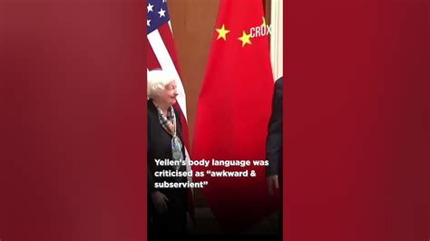 us treasury secretary janet yellen “bows” to the chinese youtube