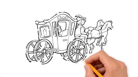 A Horse And Carriage Cartoon To Draw Step By Step Youtube