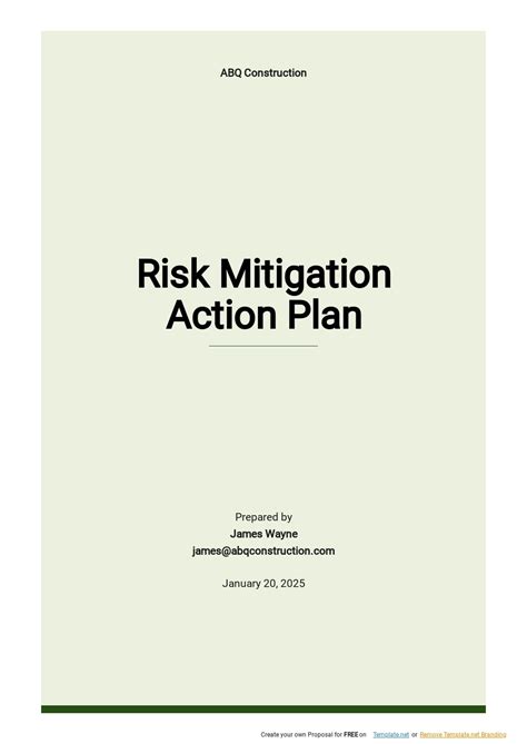 Risk Mitigation Plans In Pdf Templates Designs Docs Free Downloads