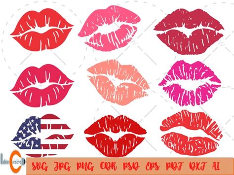 Lips Kiss Vector Svg Sexy Lips Kiss Svg American Lips Svg Etsy UK