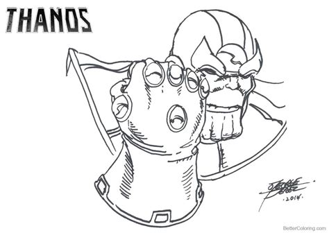 Thanos Coloring Pages Drawing By George Perez Free Printable Coloring