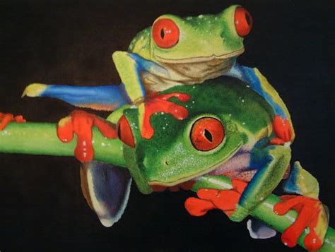 Tree Frogs Painting by Nathan Buhler