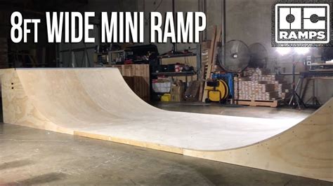 8ft wide mini ramp halfpipe skateboarding by oc ramps youtube