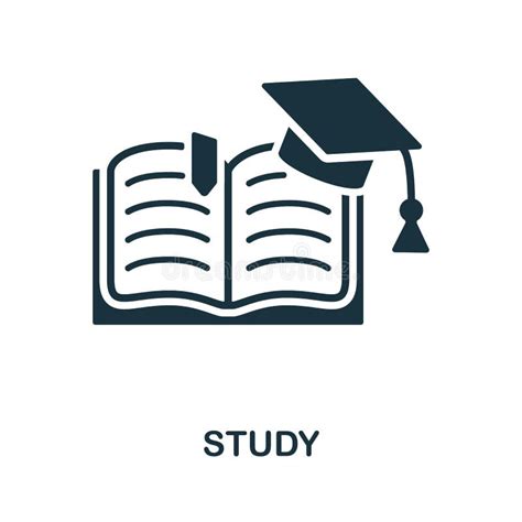 Study Icon Monochrome Sign From School Education Collection Creative