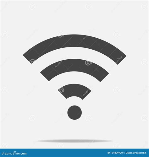 Wifi Vector Icon On Gray Background Wi Fi Logo Illustration Stock