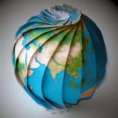 Fancy Origami Earth Paper Globe Origami Origami Paper