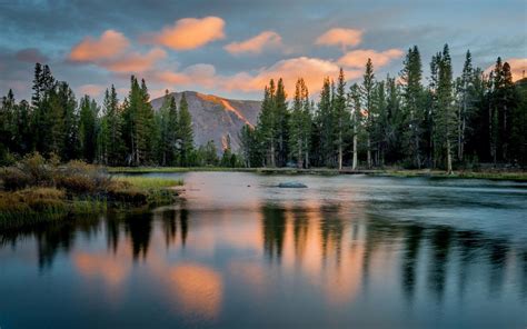 Calm Lake After The Sunset Hd Desktop Wallpaper Widescreen High