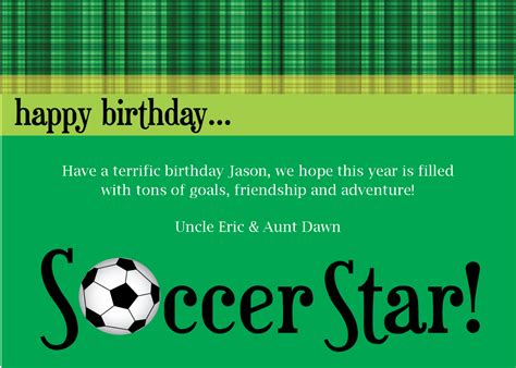 Free Printable Soccer Birthday Cards
