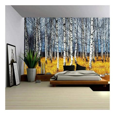 Wall26 Landscape Mural Of A Birch Tree Forest Wall Mural Removable