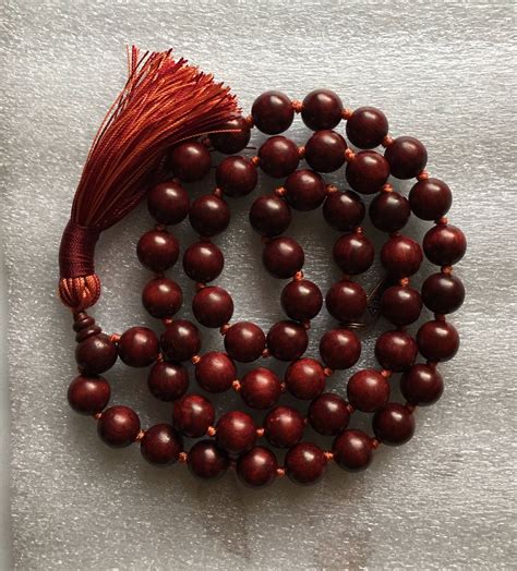 54 1 Rosewood Mala Beads Necklace Genuine 12 Mm Rosewood Mala Rosary
