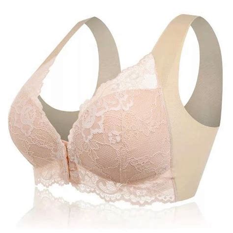 Uocefik Womens Comfort Wireless Bras Sexy Lace Push Up Shaping Front