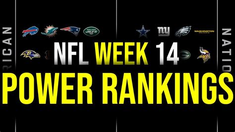 Nfl Week 14 Power Rankings Surprises Challenges And Dominance Youtube