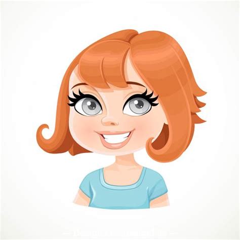 Best drawing cartoon tutorial hair reference ideas. Brown hair short bangs girl cartoon vector free download