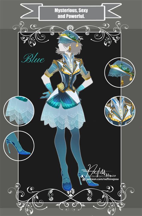 closed adoptable outfit msp blue by hassly on deviantart