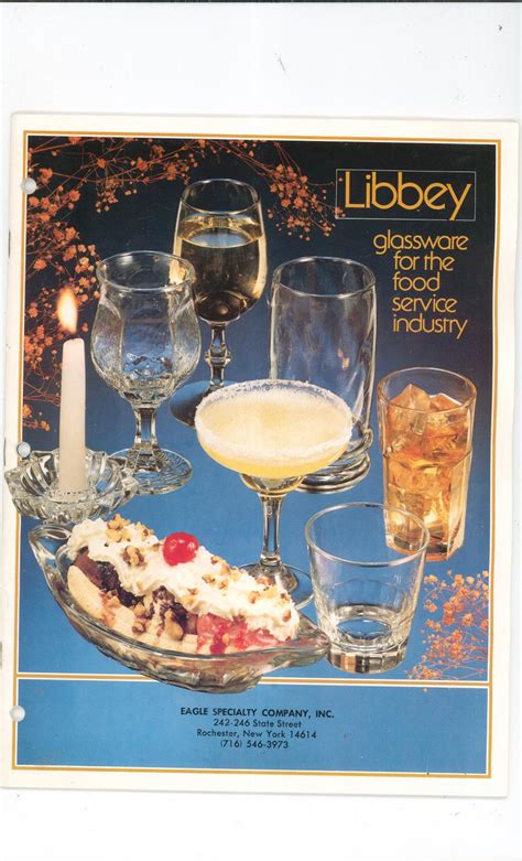 Libbey Glassware Catalog Vintage 1982