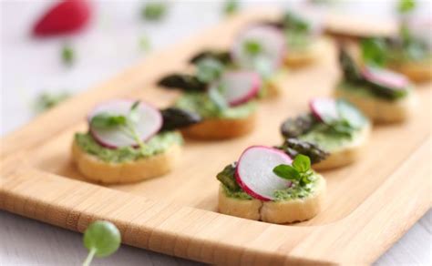 Watercress And Goats Cheese Crostini With Asparagus Amuse Your Bouche