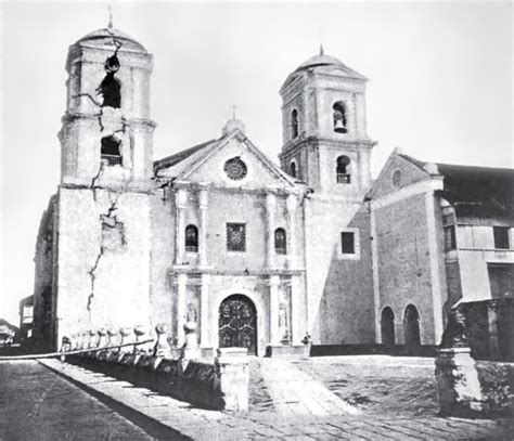 When was the manila cathedral built and when was it destroyed? File:San Agustin Church, Manila after the 1880 earthquake.jpg