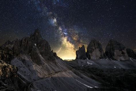 Milky Way Over Tre Cime Di Lavaredo Milky Way Nature Pictures Photo