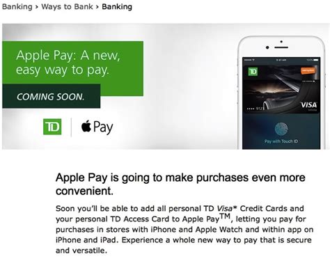 The tdbank community on reddit. TD, Scotiabank, BMO Say Apple Pay "Coming Soon"; HSBC ...