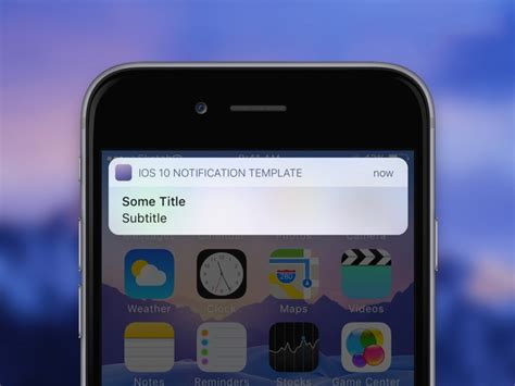 Iphone Notification Template