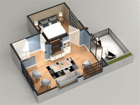 create basic 2d and 3d floor plan rendering in sketchup by ndadesigns fiverr