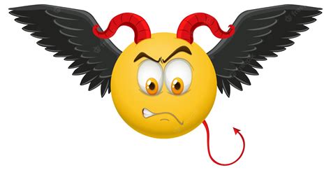 Free Vector Devil Emoticon With Facial Expression