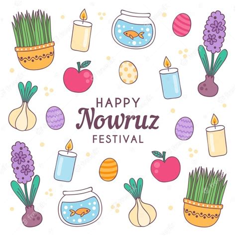 Free Vector Hand Drawn Happy Nowruz Illustration With Elements