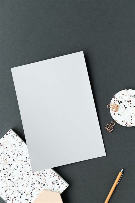 Blank white paper, portrait empty document page, isolated on white background with a soft shadow, sheet of paper. Download premium image of Blank plain white paper note ...