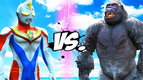 King Kong Vs Ultraman Dyna Epic Battle Youtube