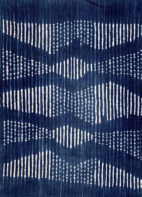 Mud Cloth Indigo Shibori Textile Vintage Mudcloth From Mali Africa