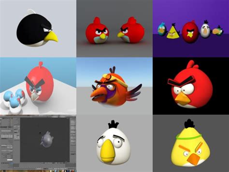 9 Angry Bird Free 3d Models Collection Open3dmodel