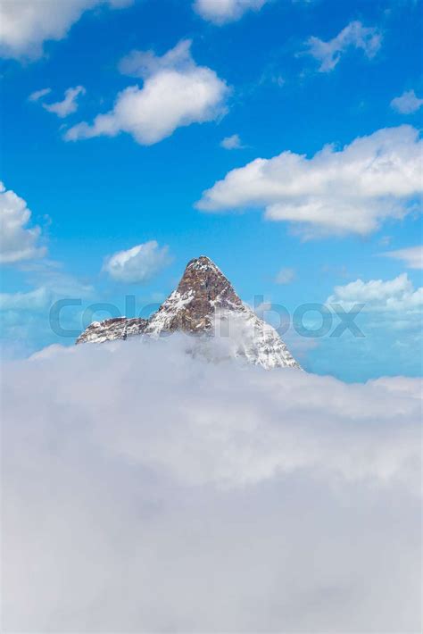 Matterhorn Peak Above Clouds Stock Image Colourbox