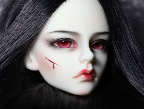 Toy Eyes Glance Face Doll Dark Blood Vampire Fantasy