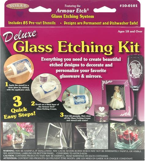 Armour Deluxe Glass Etching Kit Glass Etching Kit