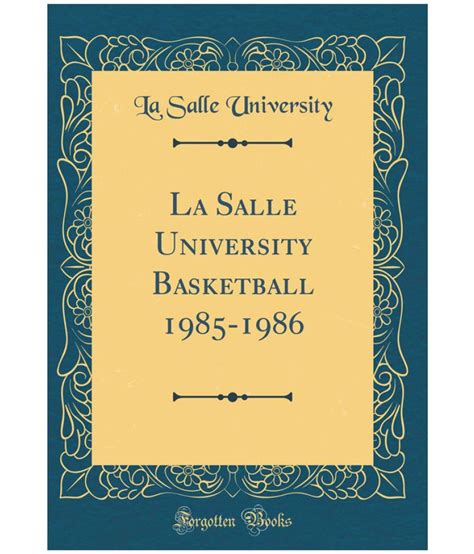 La Salle University Basketball 1985 1986 Classic Reprint Buy La
