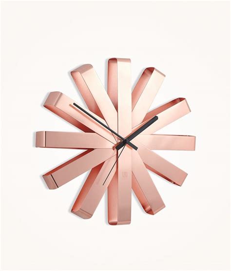 Large Modern Copper Wall Clock Metal Clock For Modern Home Interior