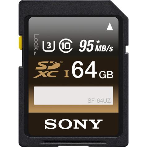 Sony 64gb Uhs I Sdxc Memory Card Class 10u3 Sf64uztqn Bandh
